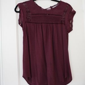 Stich Fix Maroon boho blouse